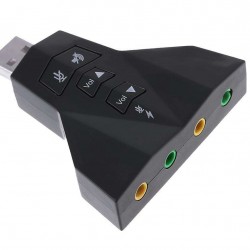 POWERTECH κάρτα ήχου USB CAB-U037, 7.1CH, έξοδος μικρόφωνου & ακουστικού