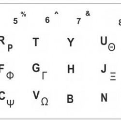 Αυτοκόλλητο universal για πληκτρολόγιο notebook, White (0.11mm)