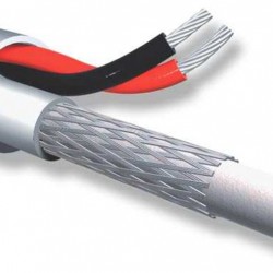 ACCORDIA καλώδιο CCTV CC-100, Mini RG 59/2x 0.50mm2, 75 ohm, White, 100m