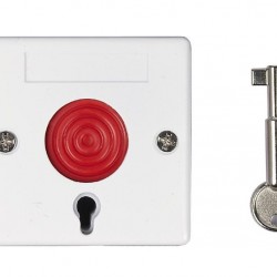 Ενσύρματο κουμπί πανικού HS-182E με κλειδί απενεργοποίησης, λευκό