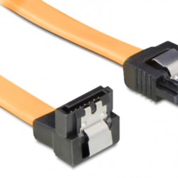 POWERTECH Καλώδιο SATA III 7pin σε 7pin 90° CAB-W026, Metal Clip, 0.35m