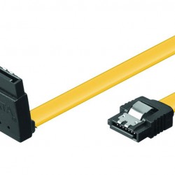 POWERTECH Καλώδιο SATA III 7pin σε 7pin 90° CAB-W028, Metal Clip 0.5m