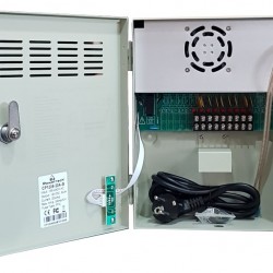 POWERTECH τροφοδοτικό CP1209-20A-B για CCTV-Alarm, DC12V 20A, 9 κανάλια