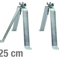 VIKAR Βάση τοίχου 21004 για στήριξη ιστού, ατσάλινη, 25cm, 2τμχ