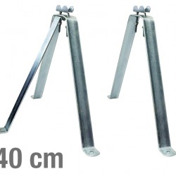 VIKAR Βάση τοίχου 21005 για στήριξη ιστού, ατσάλινη, 40cm, 2τμχ