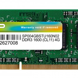 SILICON POWER Μνήμη DDR3 SODimm, 4GB, 1600MHz, PC3-12800, CL11