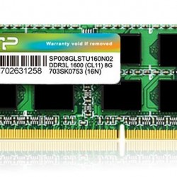 SILICON POWER Μνήμη 8GB DDR3L SODimm, PC3L 12800, 1600MHz, CL11, 1.35v