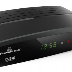 POWERTECH ψηφιακός δέκτης PT-779, MPEG4, DVB-T2, H.265, RJ45