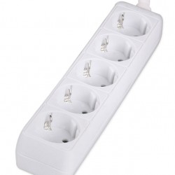 POWERTECH πολύπριζο PT-871, 5x schuko, 16A, 3m, λευκό