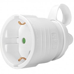 POWERTECH φις ρεύματος PT-887, 1x schuko, 16A, λευκό