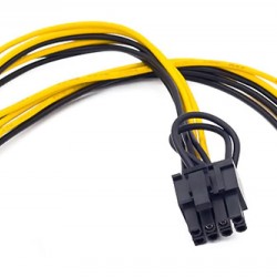 POWERTECH καλώδιο EPS 12V 8pin (F) σε 2x PCIe 8pin (6+2) CAB-W035, 20cm