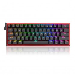 Redragon K617 FIZZ Gaming Μηχανικό Πληκτρολόγιο 60% με Custom Red διακόπτες και RGB φωτισμό (Αγγλικό US)