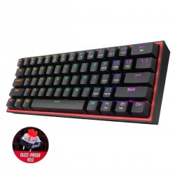 Redragon K617 FIZZ Gaming Μηχανικό Πληκτρολόγιο 60% με Custom Red διακόπτες και RGB φωτισμό (Αγγλικό US)