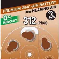 Toshiba Μπαταρίες Ακουστικών Βαρηκοΐας 312 1.4V 6τμχ